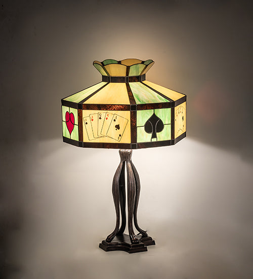 Meyda 32.5" High Poker Face Table Lamp- 252404