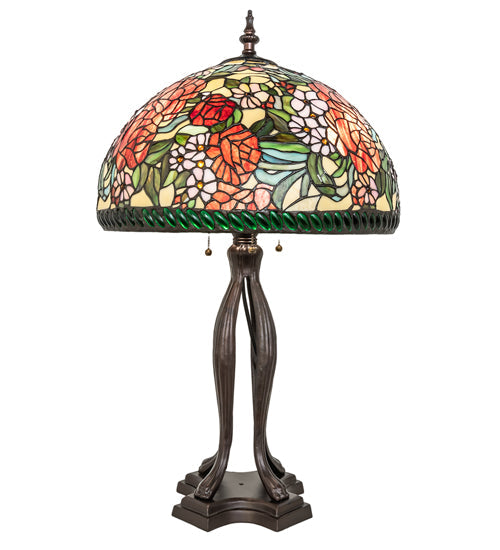 Meyda 33" High Romance Rose Table Lamp- 252596