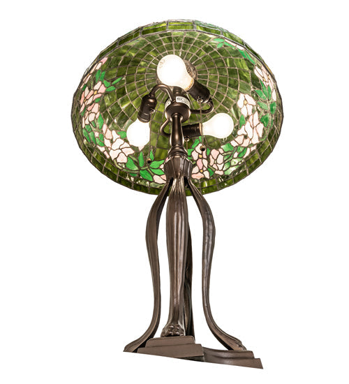 Meyda 33" High Tiffany Banded Dogwood Table Lamp- 253005