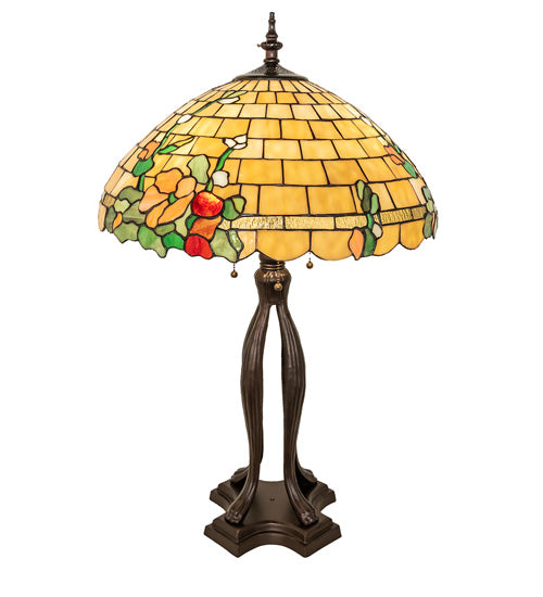 Meyda 33" High Duffner & Kimberly Hollyhock Table Lamp- 253006