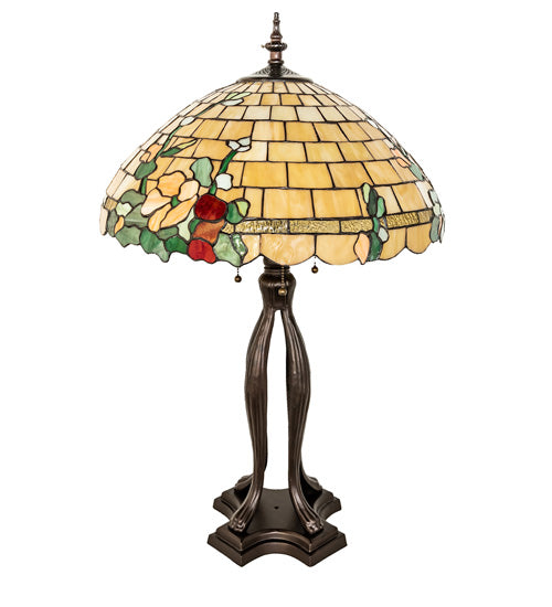 Meyda 33" High Duffner & Kimberly Hollyhock Table Lamp- 253006