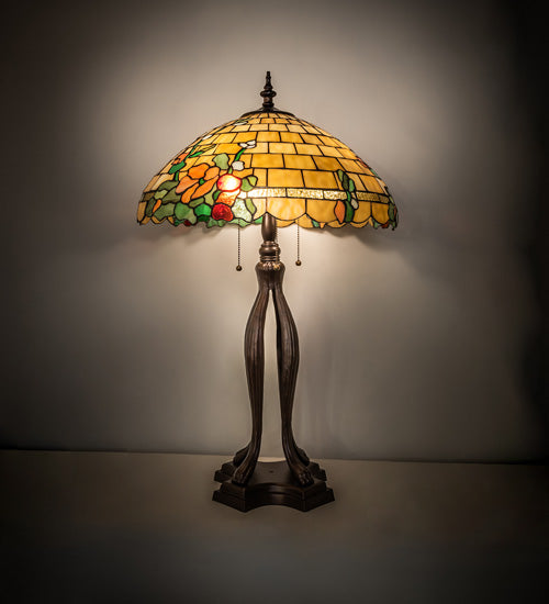 Meyda 33" High Duffner & Kimberly Hollyhock Table Lamp- 253006