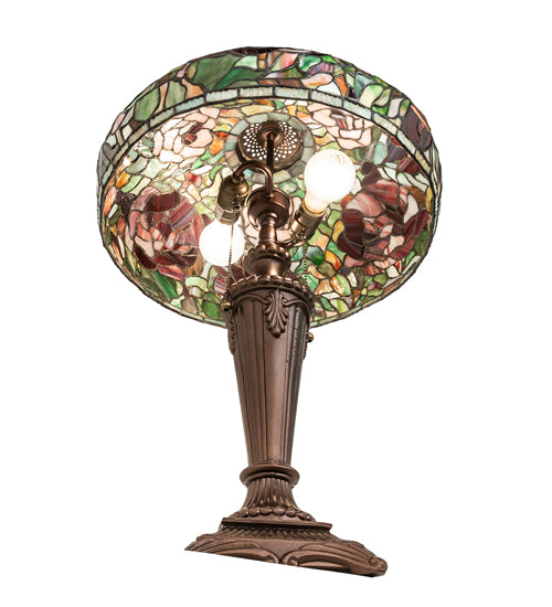 Meyda  26" High Tiffany Peony Table Lamp- 253024