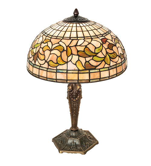 Meyda 23" High Tiffany Turning Leaf Table Lamp - 253820