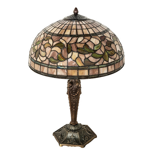 Meyda 23" High Tiffany Turning Leaf Table Lamp - 253820