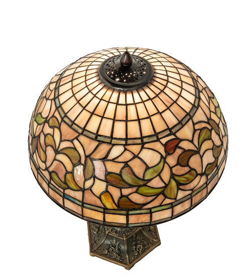 Meyda 23" High Tiffany Turning Leaf Table Lamp - 253820