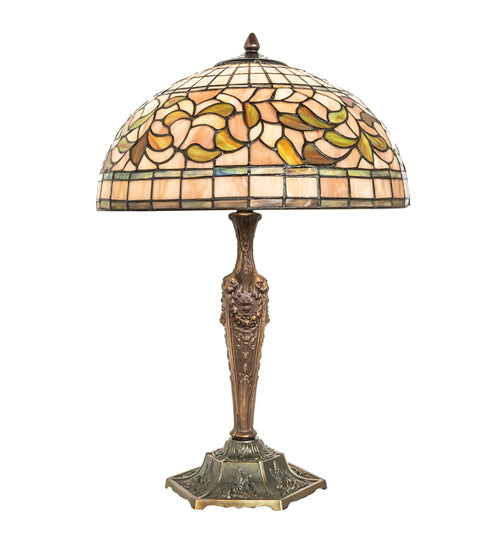 Meyda 23" High Tiffany Turning Leaf Table Lamp - 253820