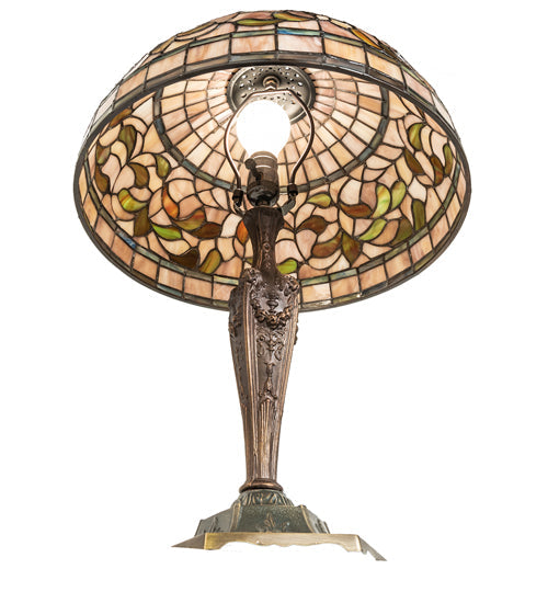 Meyda 23" High Tiffany Turning Leaf Table Lamp - 253820