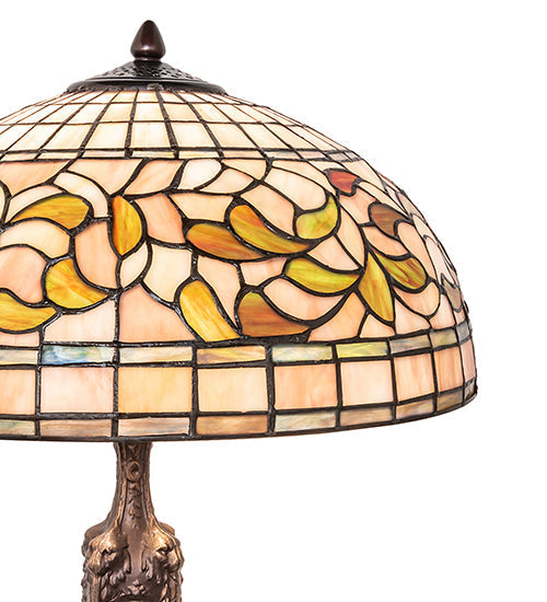 Meyda 23" High Tiffany Turning Leaf Table Lamp - 253820