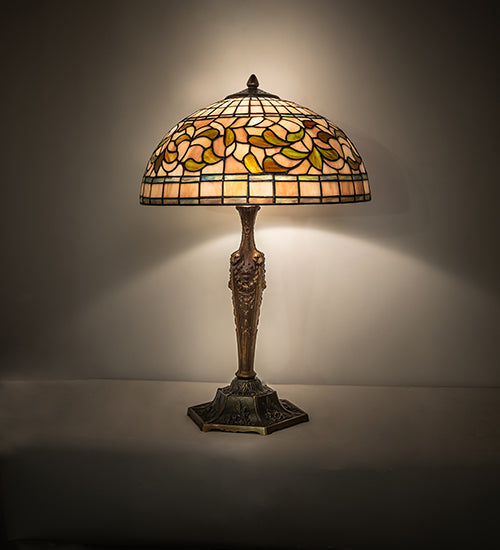 Meyda 23" High Tiffany Turning Leaf Table Lamp - 253820