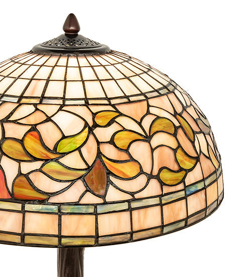 Meyda 23" High Tiffany Turning Leaf Table Lamp - 253821