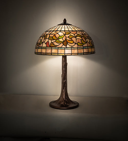 Meyda 23" High Tiffany Turning Leaf Table Lamp - 253821