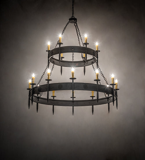 Meyda 69" Wide Calandra 18 Light Two Tier Chandelier 254917