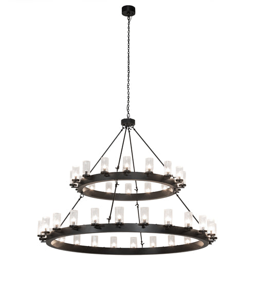 Meyda 72" Wide Noziroh Ring 40 Light Two Tier Chandelier- 256824