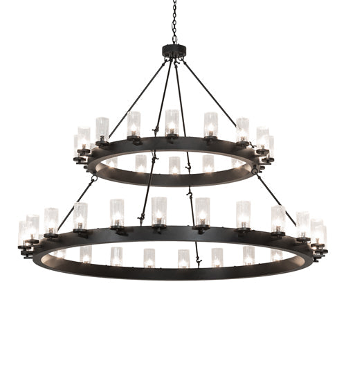 Meyda 72" Wide Noziroh Ring 40 Light Two Tier Chandelier- 256824