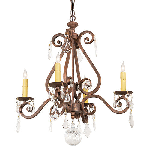 Meyda 22" Wide Adrianna 4 Light Chandelier- 257372