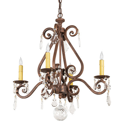 Meyda 22" Wide Adrianna 4 Light Chandelier- 257372