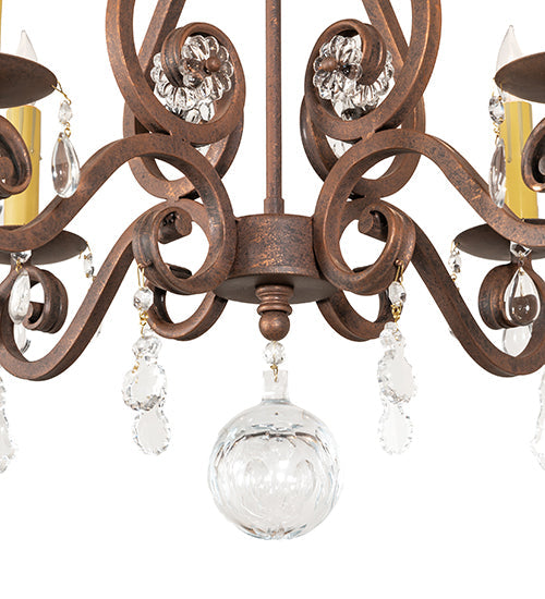 Meyda 22" Wide Adrianna 4 Light Chandelier- 257372