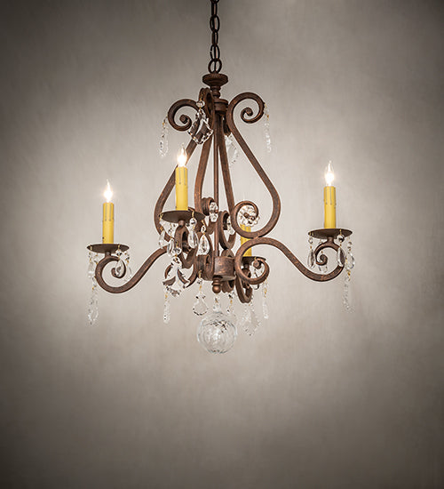 Meyda 22" Wide Adrianna 4 Light Chandelier- 257372