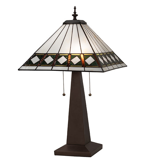 Meyda 24" High Diamond Band Mission Table Lamp - 258383