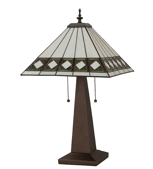 Meyda 24" High Diamond Band Mission Table Lamp - 258383