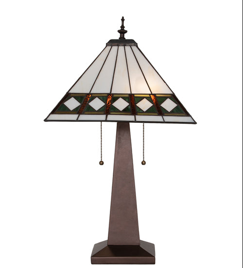 Meyda 24" High Diamond Band Mission Table Lamp - 258383