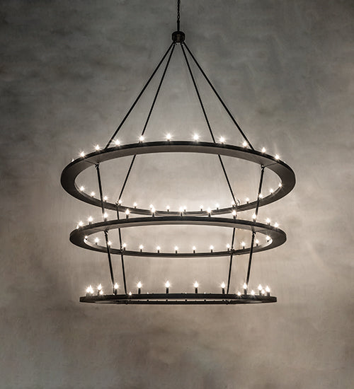 Meyda 90" Wide Loxley 85 Light Three Tier Chandelier 260896