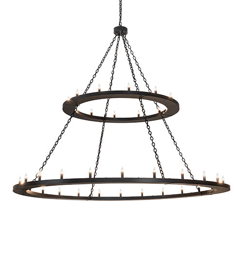 Meyda 84" Wide Loxley 36 Light Two Tier Chandelier 264297