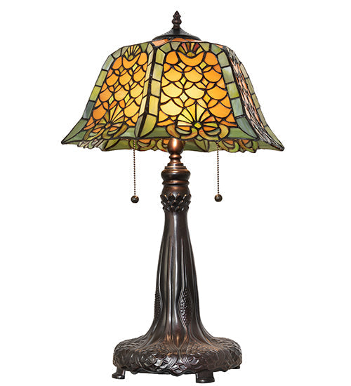 Meyda 26" High Duffner & Kimberly Shell & Diamond Table Lamp- 264839