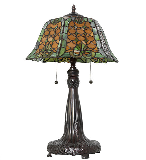 Meyda 26" High Duffner & Kimberly Shell & Diamond Table Lamp- 264839