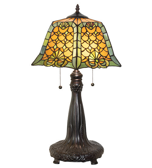 Meyda 26" High Duffner & Kimberly Shell & Diamond Table Lamp- 264839