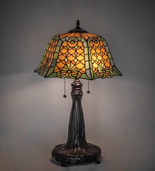 Meyda 26" High Duffner & Kimberly Shell & Diamond Table Lamp- 264839