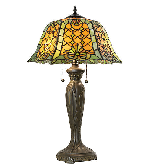 Meyda 26" High Duffner & Kimberly Shell & Diamond Table Lamp- 264846