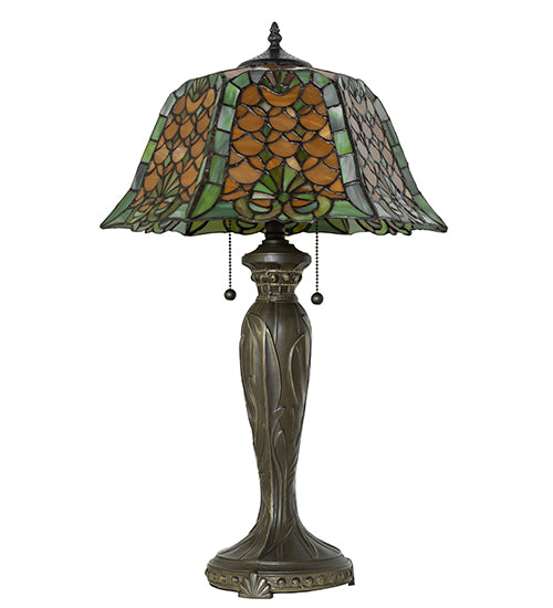 Meyda 26" High Duffner & Kimberly Shell & Diamond Table Lamp- 264846