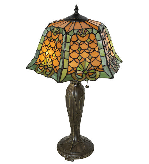 Meyda 26" High Duffner & Kimberly Shell & Diamond Table Lamp- 264846