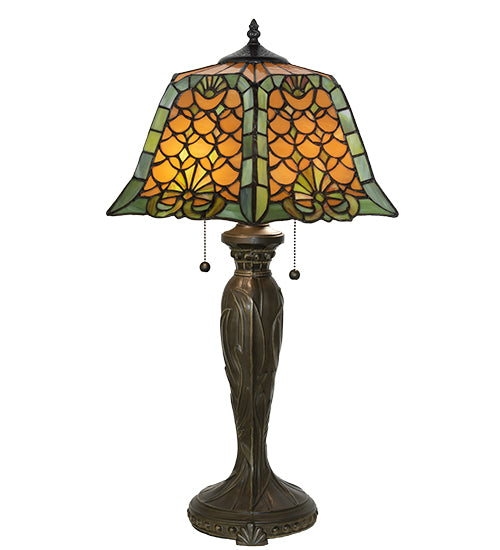 Meyda 26" High Duffner & Kimberly Shell & Diamond Table Lamp- 264846