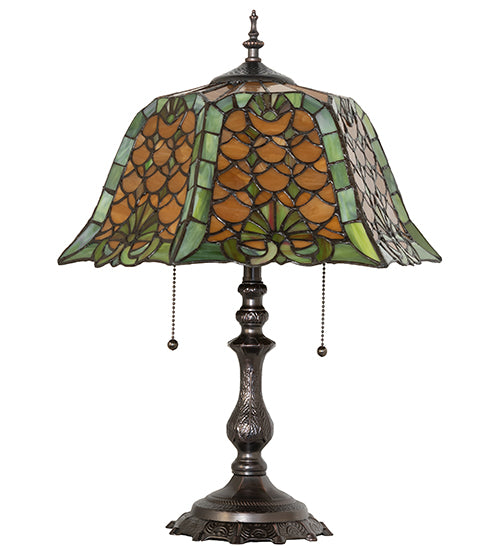 Meyda 21" High Duffner & Kimberly Shell & Diamond Table Lamp- 264857