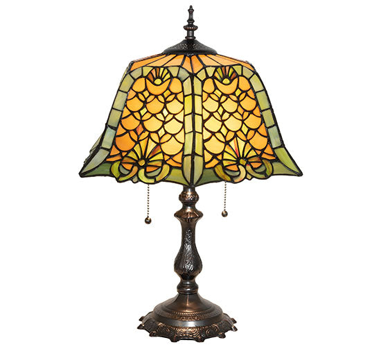 Meyda 21" High Duffner & Kimberly Shell & Diamond Table Lamp- 264857