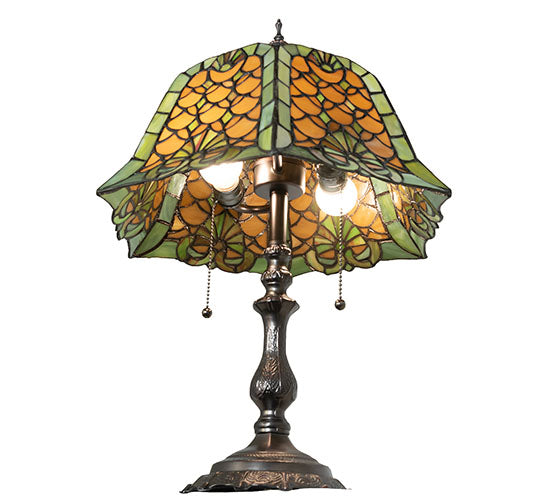 Meyda 21" High Duffner & Kimberly Shell & Diamond Table Lamp- 264857