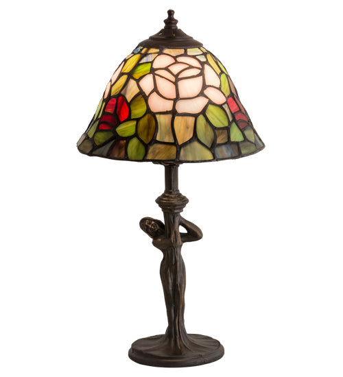 Meyda 12"H Tiffany Rosebush Mini Lamp '26488