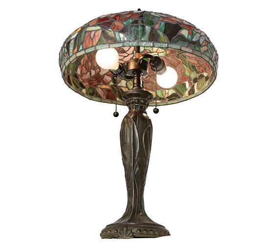 Meyda 26" High Tiffany Peony Table Lamp- 265061