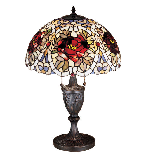 Meyda 24" High Renaissance Rose Table Lamp 26674