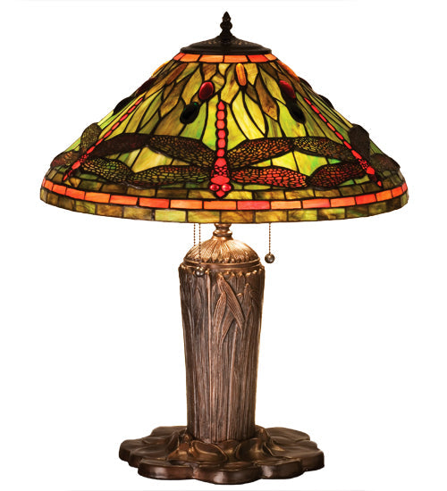 Meyda 25"H Tiffany Dragonfly Table Lamp 26680