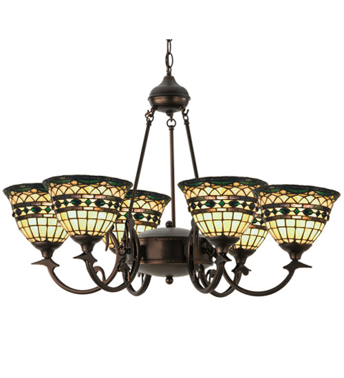 Meyda 32"W Tiffany Roman 6 LT Chandelier.602 '27402