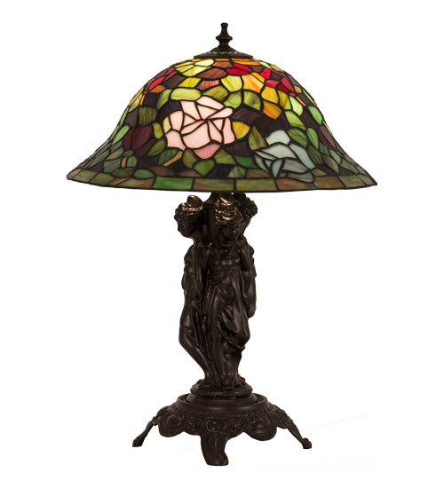 Meyda 21.5"H Rosebush Table Lamp - 27820