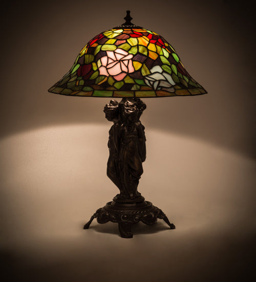 Meyda 21.5"H Rosebush Table Lamp - 27820