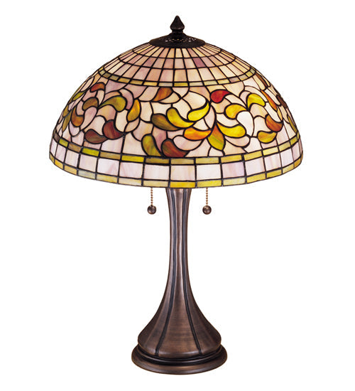 Meyda 23"H Tiffany Turning Leaf Table Lamp 27824