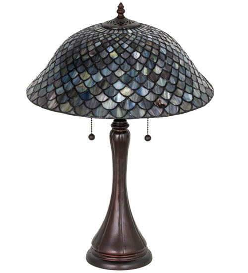 Meyda 23" High Tiffany Fishscale Table Lamp- 28369