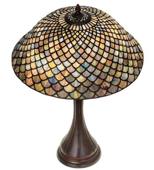 Meyda 23"H Tiffany Fishscale Table Lamp '28369