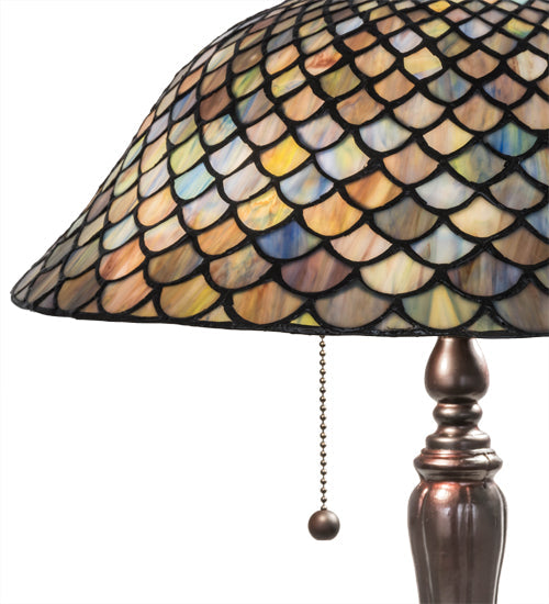 Meyda 23" High Tiffany Fishscale Table Lamp- 28369